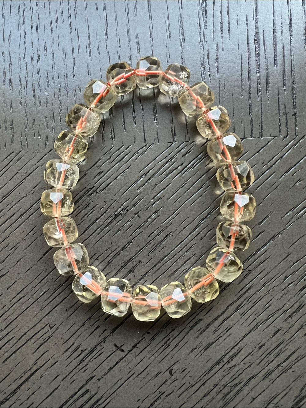 Faceted citrine bracelet 10mm SIZE 6.5’